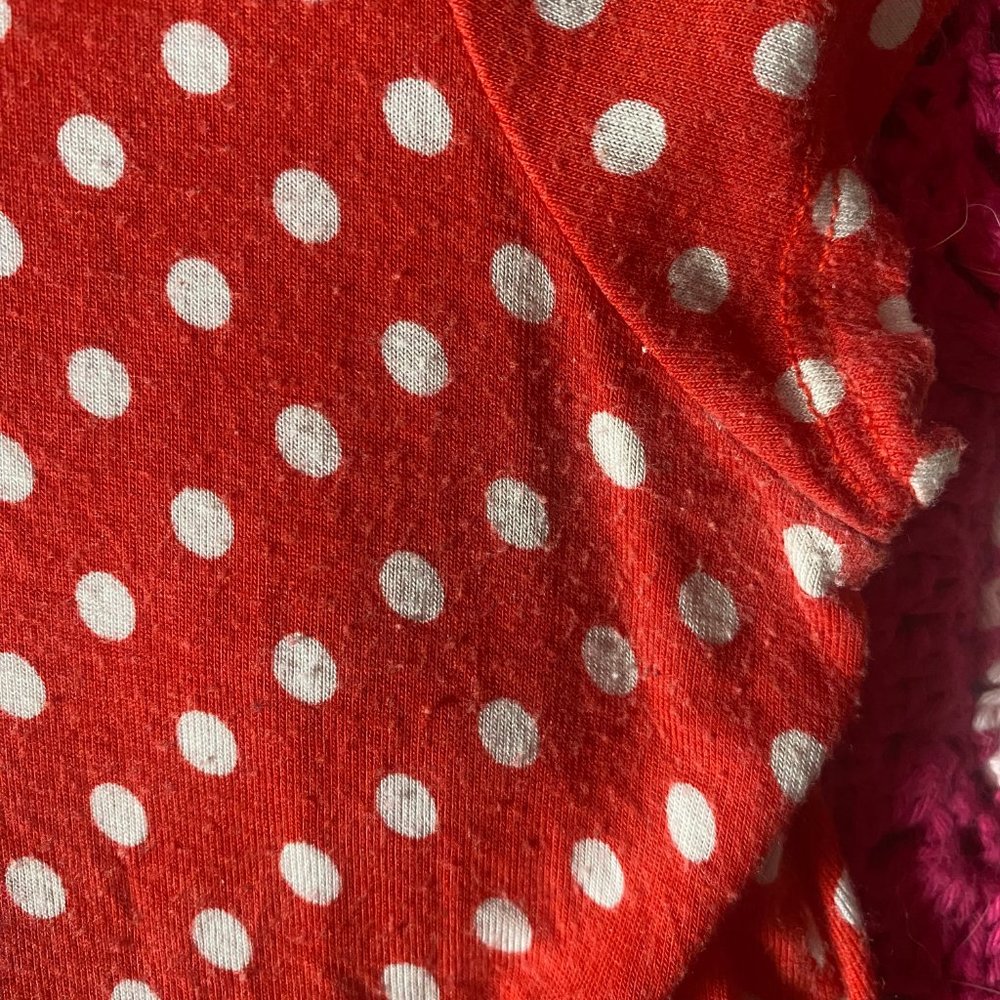 Chris & Carol Women's Red and White Polka Dot Tunic sz M - Picture 4 of 4